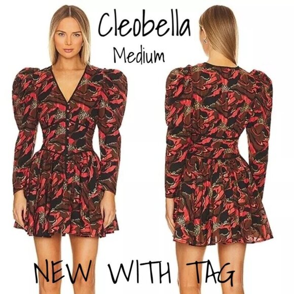 Cleobella Dresses & Skirts - Cleobella Reagen Puff Sleeve V-Neck Mini Dress - Canyon Fit & Flare, Medium New